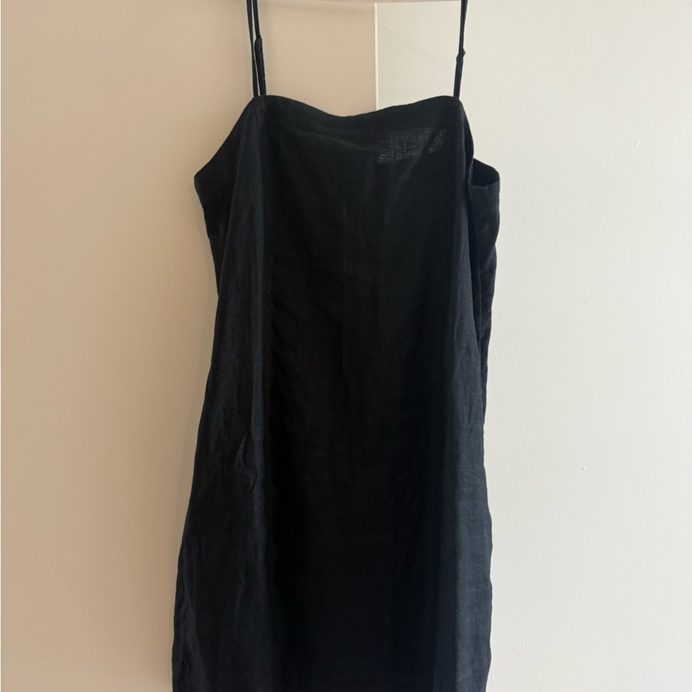 Madewell Black Sleeveless Mini Slip Dress